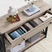 Vintage Wooden Console Table Hall Table Entryway Table by Yaheetech