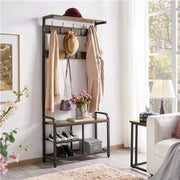 72” H Multifunctional Hall Tree with Bench &amp; Shoe Storage by Yaheetech