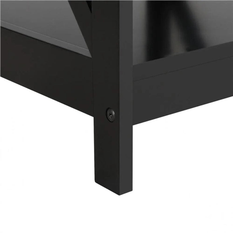 3 Tier Wood X Shape Bedside End Table Storage Cabinet Night Stand by Yaheetech