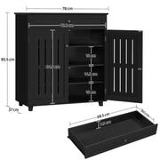 4 Tier Shoe Storage Cabinet Shoe Rack by Yaheetech