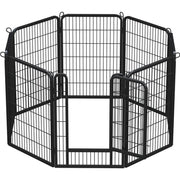 8 Panels Dog Playpen 100cm Tall Dog Pen Dog Fence by Yaheetech