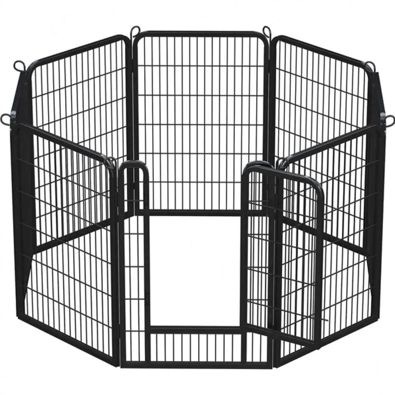 8 Panels Dog Playpen 100cm Tall Dog Pen Dog Fence by Yaheetech