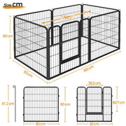 18 Panels Heavy Duty Dog Play Pen Dog Exercise Pen by Yaheetech