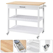 Kitchen Island Cart on Wheels 40’’ W Minimalist Kitchen Cart by Yaheetech