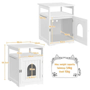 End Table for Pet House Pet Crate Indoor Cat Litter Box by Yaheetech