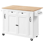 Kitchen Trolley with Drop-Leaf Breakfast Bar by Yaheetech