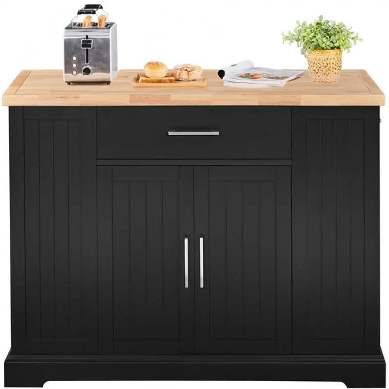Rolling Kitchen Island Kitchen Trolley by Yaheetech