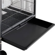 40-Inch H Wrought Iron Bird Cage with Rolling Stand by Yaheetech