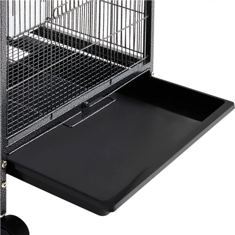 40-Inch H Wrought Iron Bird Cage with Rolling Stand by Yaheetech