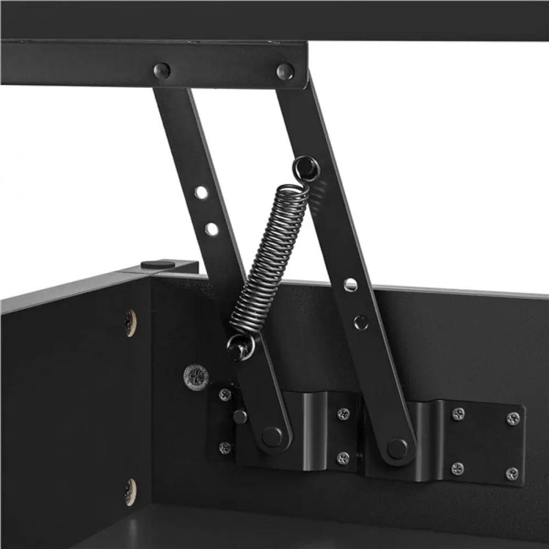 Shaker Design Lift Top Coffee Table w/Storage & 2 Open Shelves by Yaheetech