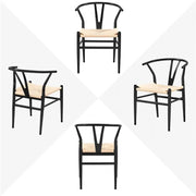 2pcs Modern Chair Y-Shaped Backrest Mid-Century Metal Dining Chair by Yaheetech