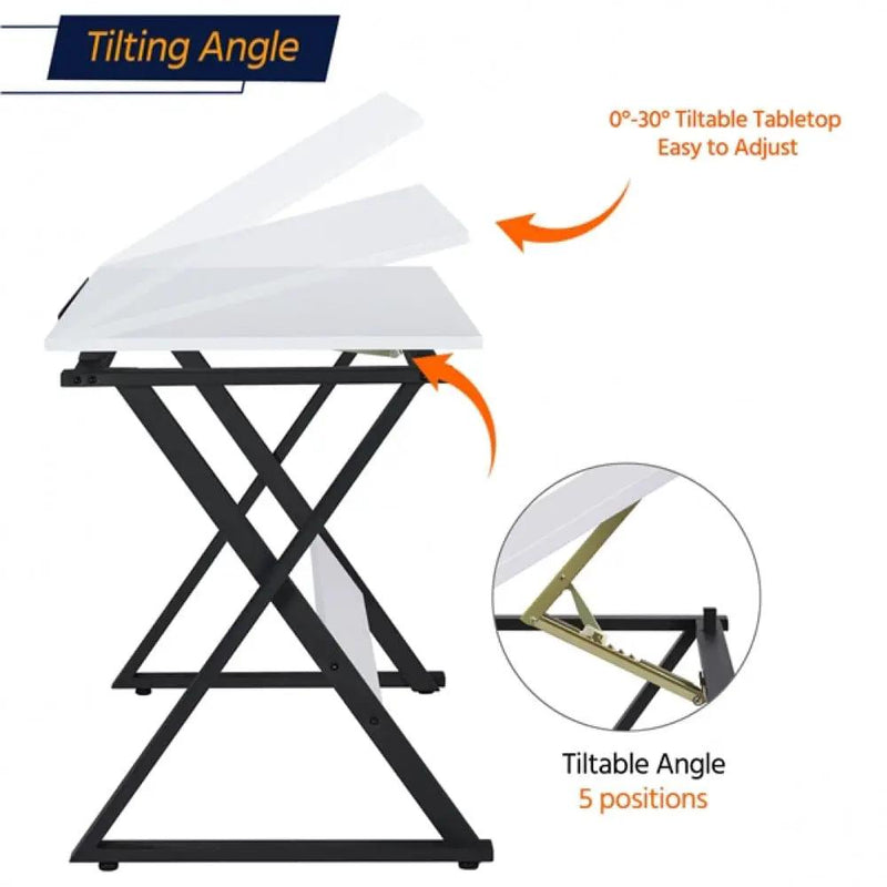 Art Table Computer Desk Drafting Table by Yaheetech
