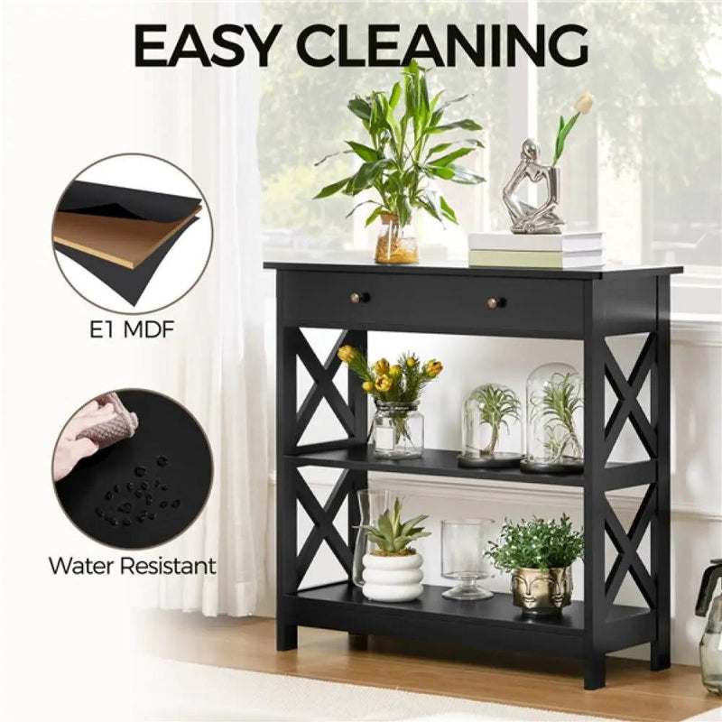 Wooden Console Table Entryway Table by Yaheetech
