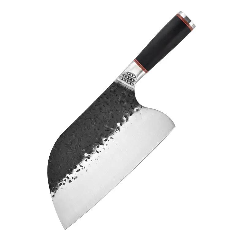 Stainless Steel Forged Steel Head Chef Knife Bone Chopping Knife Butcher Knife Steel color by China Dropship