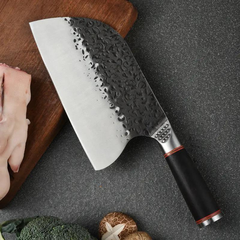 Stainless Steel Forged Steel Head Chef Knife Bone Chopping Knife Butcher Knife Steel color 2pcs by China Dropship