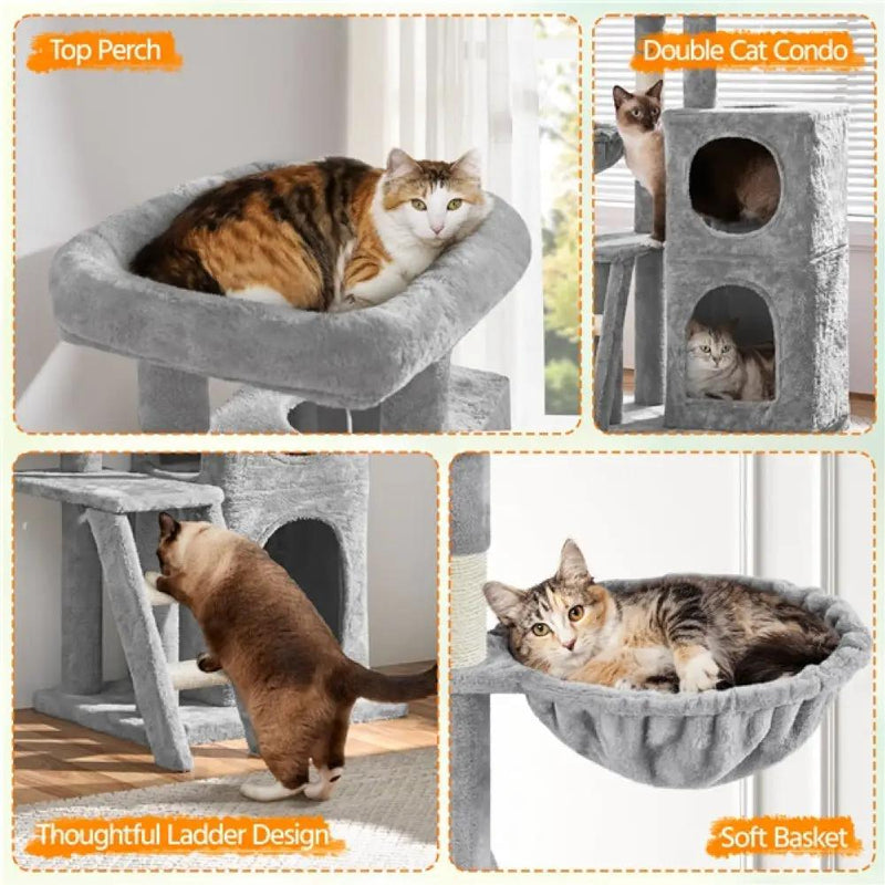 Cat Tree Cat Tower Scratching Pole by Yaheetech