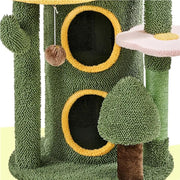 Oasis-Themed Cat Tree Cat Tower by Yaheetech