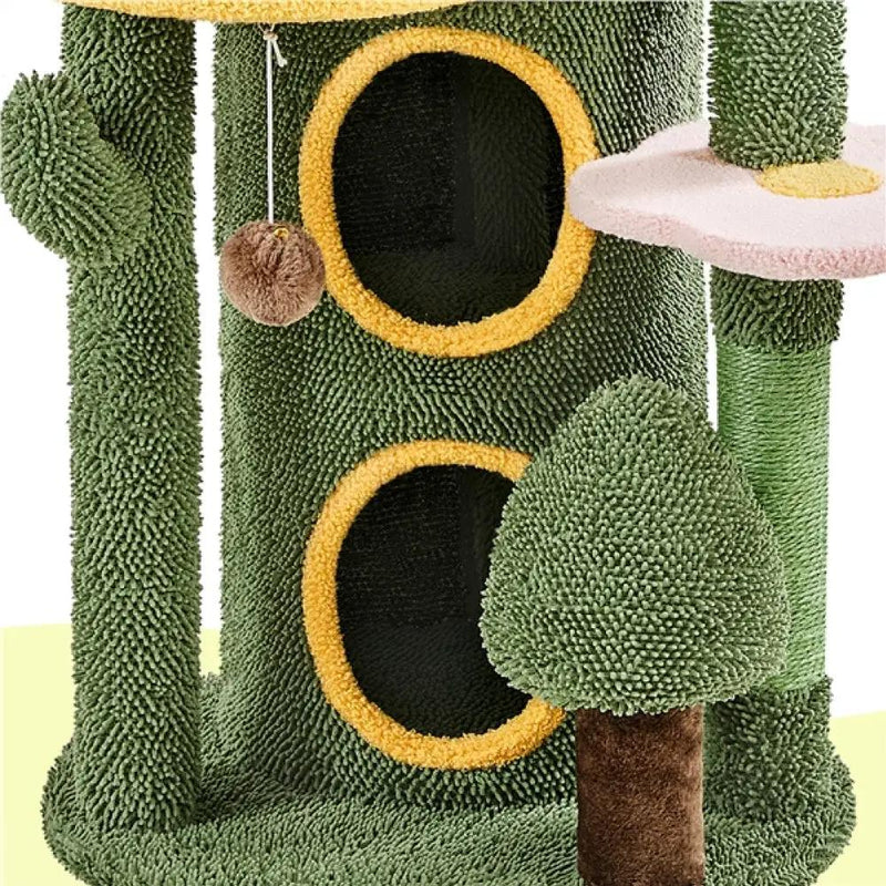 Oasis-Themed Cat Tree Cat Tower by Yaheetech