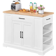 Rolling Kitchen Island Trolley Modern Storage Cabinet by Yaheetech