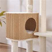 36″ Tall Rattan Cat Tree Cat House Cat Tower by Yaheetech