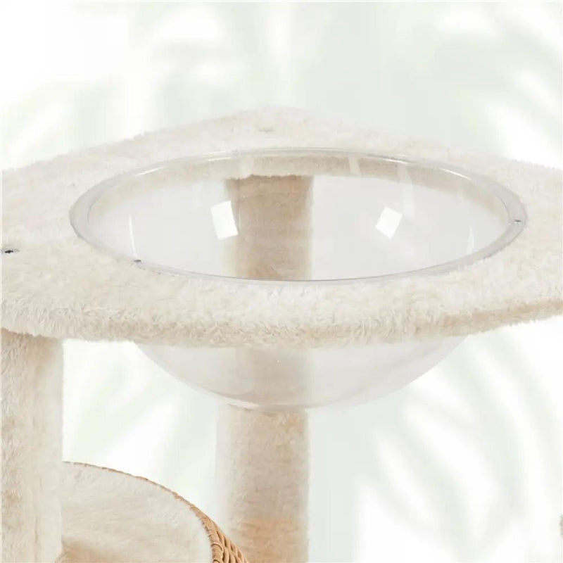 54″ Tall Rattan Cat Tree Cat Tower by Yaheetech