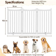 Indoor Pet Barrier for Doorway Dog Pen Wooden Pet Gate by Yaheetech