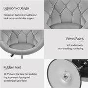 Makeup Vanity Chair Tufted Style Barrel Chair by Yaheetech