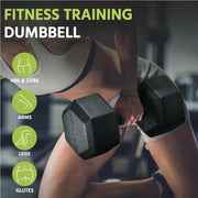 2x6kg Hexagon Dumbbells Set by Yaheetech