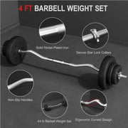 20 KG Barbell Weight Set by Yaheetech