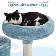 Multi-Level Ocean-themed Cat Tree Cat Tower by Yaheetech