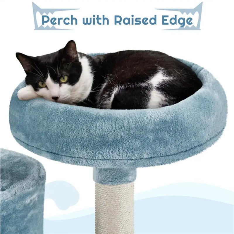 Multi-Level Ocean-themed Cat Tree Cat Tower by Yaheetech