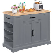 Wooden Kitchen Island Kitchen Cart Kitchen Trolley by Yaheetech