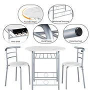Space Saving Dining Table Set Modern Round Dining Table Set for 2 by Yaheetech