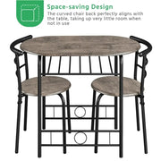 3 Piece Dining Set Dining Table Dining Chair Set by Yaheetech