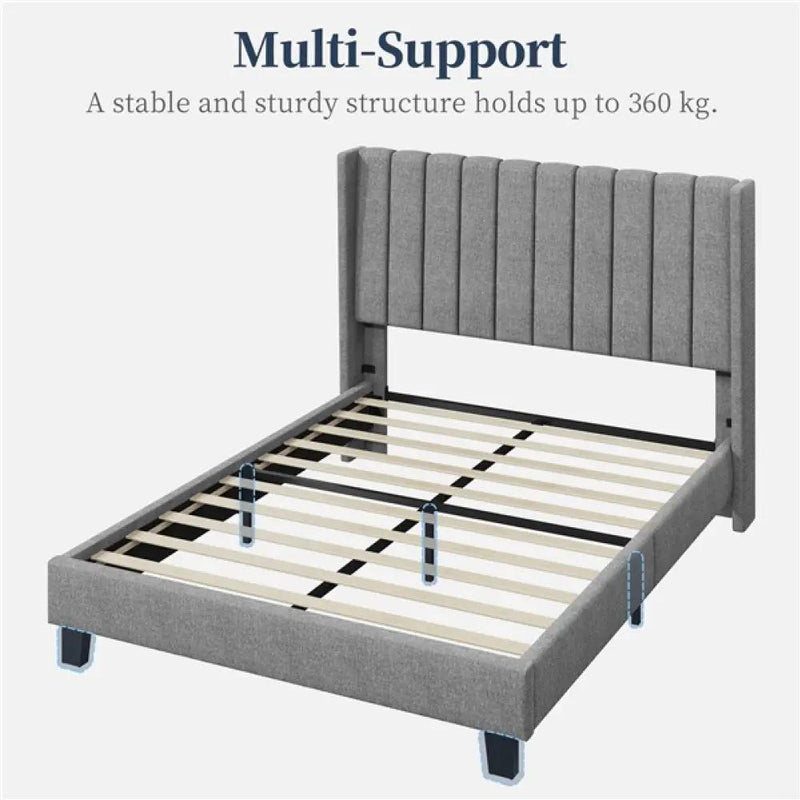 Queen Upholstered Bed Frame by Yaheetech
