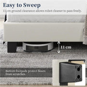135 cm W x 190 cm L Bed Frame With Base by Yaheetech