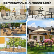 28″ Square Patio Bistro Table with Umbrella Hole by Yaheetech