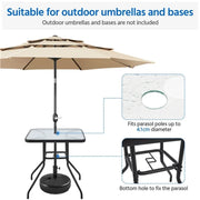 Outdoor Coffee Table Patio Square Bistro Table by Yaheetech