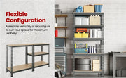 5-Tier Utility Shelves Adjustable Metal Shelving Units by Yaheetech