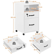 Brand New 2 Drawer Side Table End Table File Cabinet by Yaheetech