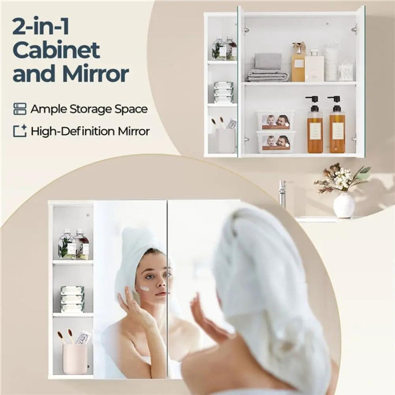 Bathroom Wall Cabinet with Mirror by Yaheetech