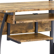 3-Tier Rolling Computer Desk Study Table with Printer Shelf by Yaheetech