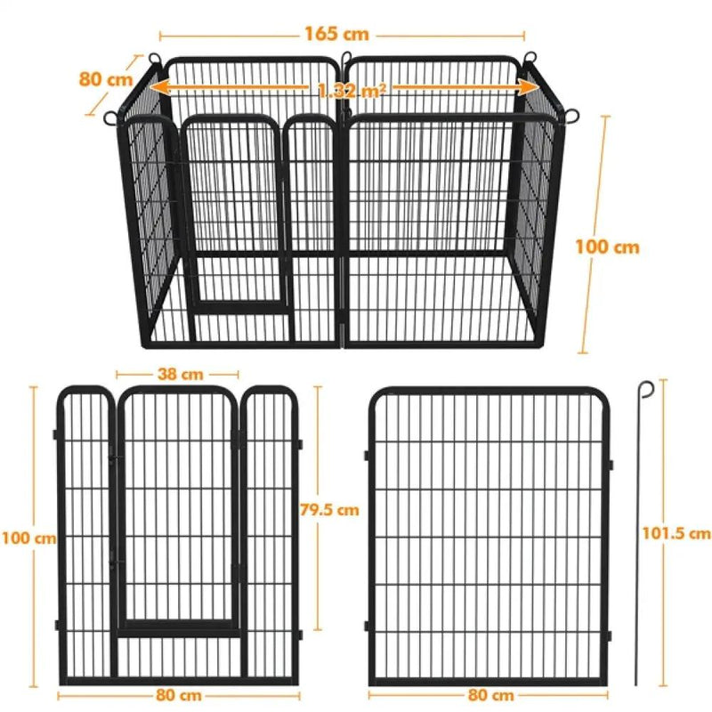 Foldable Metal Pet Playpen by Yaheetech