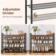 10-Tier Iron Shoe Rack Organizer by Yaheetech
