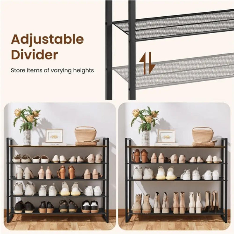 10-Tier Iron Shoe Rack Organizer by Yaheetech