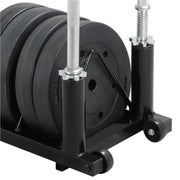 Horizontal Bumper Plate Rack Strength Fitness Rack Plate Holder by Yaheetech