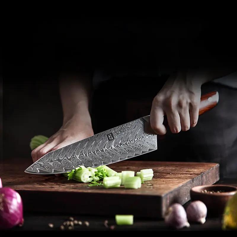 Chef's Knife Western Cooking Knife Meat Cleaver Kitchen Knives Household Chef Knife Wooden Sheath by China Dropship