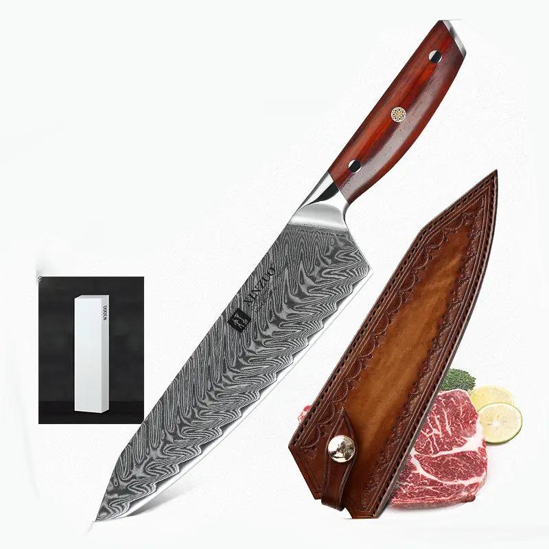 Chef's Knife Western Cooking Knife Meat Cleaver Kitchen Knives Household Chef Knife Leather Case by China Dropship