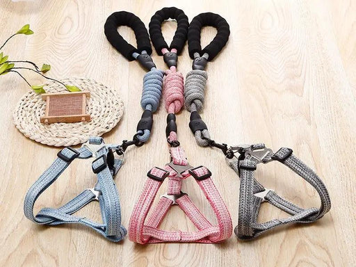 Dog Harness and leash Set Pet Harness Puppy Traction Rope by dealonline.co.nz