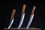 Butcher Knife Razor Three-piece Rosewood Handle As shown by China Dropship